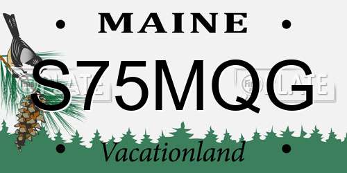 S75MQG Maine License Plate