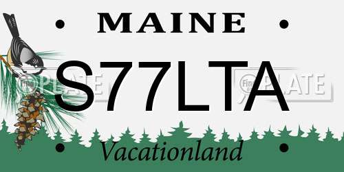 S77LTA Maine License Plate