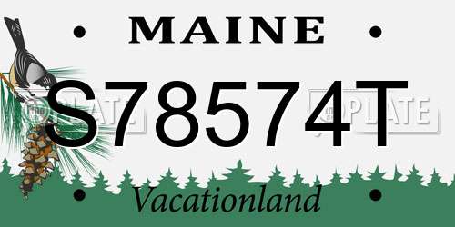 S78574T Maine License Plate