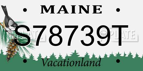 S78739T Maine License Plate
