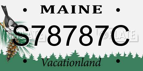 S78787C Maine License Plate