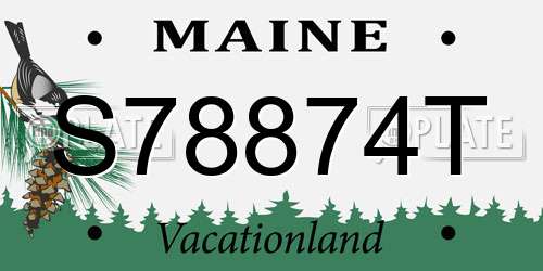 S78874T Maine License Plate