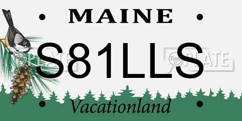 S81LLS Maine License Plate