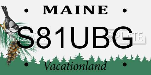 S81UBG Maine License Plate