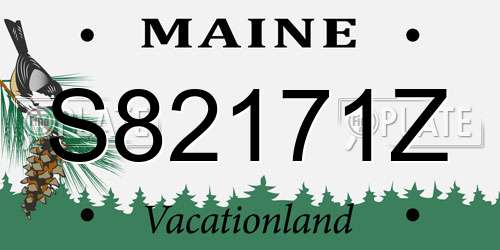 S82171Z Maine License Plate