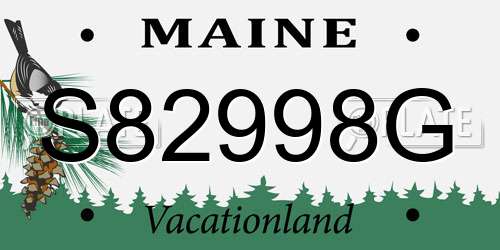 S82998G Maine License Plate