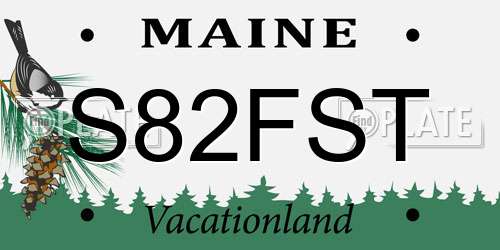 S82FST Maine License Plate
