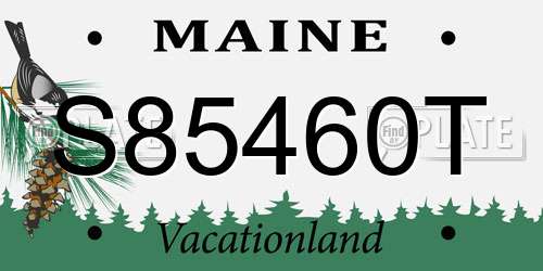 S85460T Maine License Plate