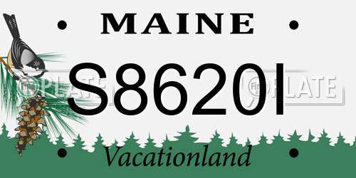S8620I Maine License Plate