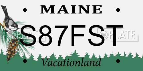 S87FST Maine License Plate