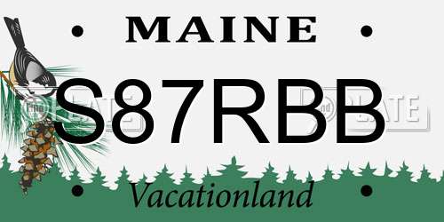 S87RBB Maine License Plate