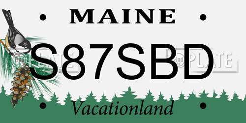S87SBD Maine License Plate
