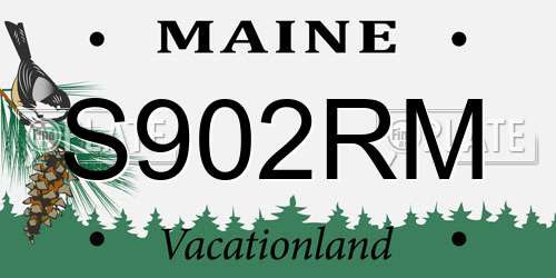 S902RM Maine License Plate