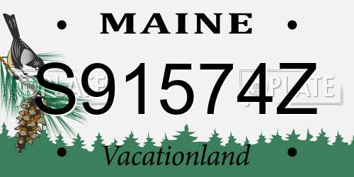 S91574Z Maine License Plate