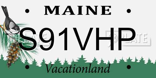 S91VHP Maine License Plate