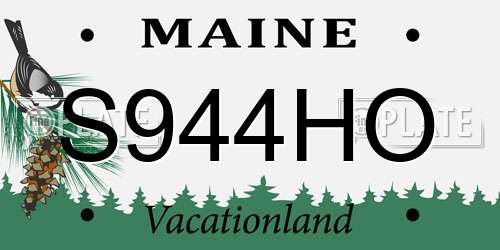 S944HO Maine License Plate