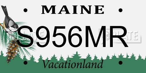 S956MR Maine License Plate