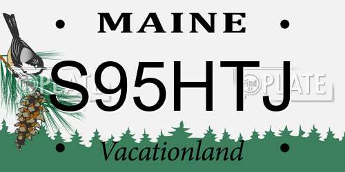 S95HTJ Maine License Plate