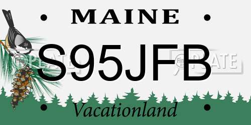 S95JFB Maine License Plate