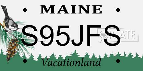 S95JFS Maine License Plate