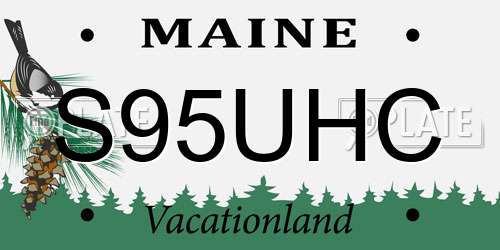 S95UHC Maine License Plate