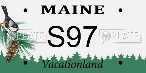 S97 Maine License Plate