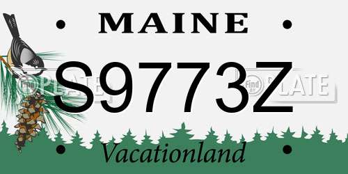 S9773Z Maine License Plate