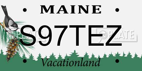 S97TEZ Maine License Plate