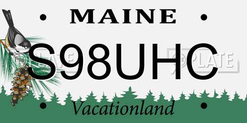 S98UHC Maine License Plate
