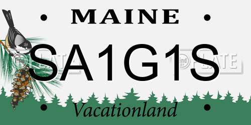 SA1G1S Maine License Plate