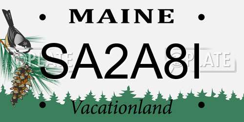 SA2A8I Maine License Plate