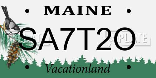 SA7T2O Maine License Plate