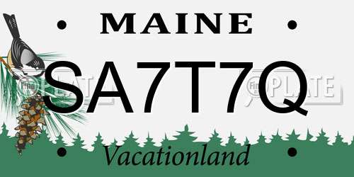 SA7T7Q Maine License Plate
