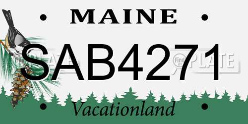 SAB4271 Maine License Plate