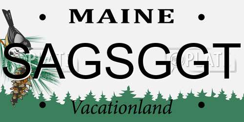 SAGSGGT Maine License Plate