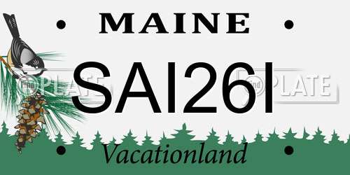 SAI26I Maine License Plate