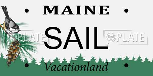 SAIL Maine License Plate