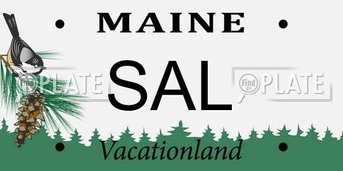SAL Maine License Plate