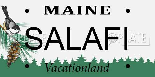 SALAFI Maine License Plate