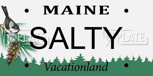SALTY Maine License Plate