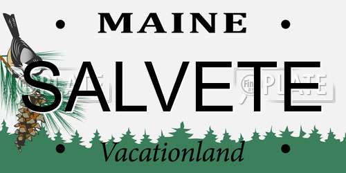 SALVETE Maine License Plate