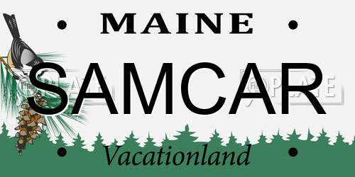 SAMCAR Maine License Plate