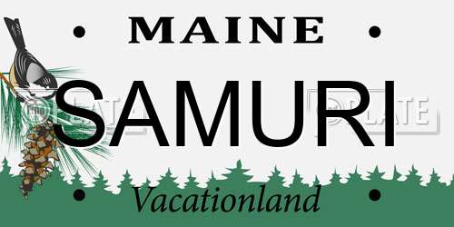 SAMURI Maine License Plate