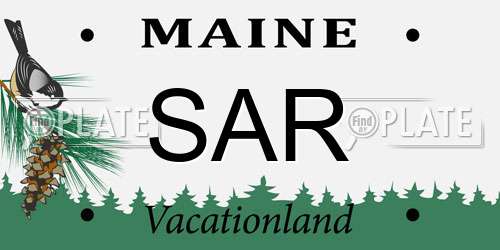 SAR Maine License Plate