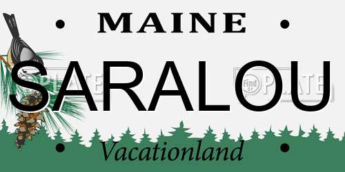 SARALOU Maine License Plate