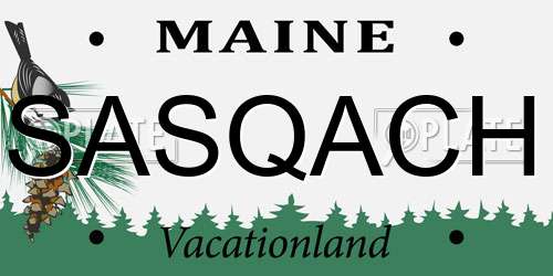 SASQACH Maine License Plate