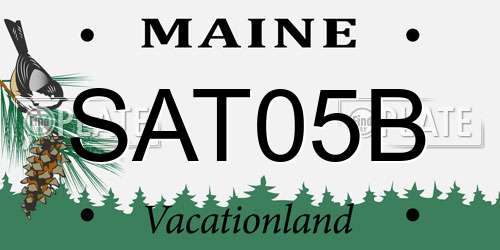 SAT05B Maine License Plate