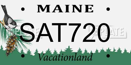 SAT720 Maine License Plate