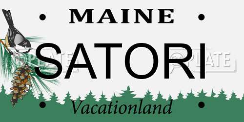 SATORI Maine License Plate