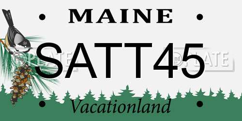 SATT45 Maine License Plate